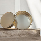 VIBHSA Decorative Serving Tray for Tea Coffee & Snacks