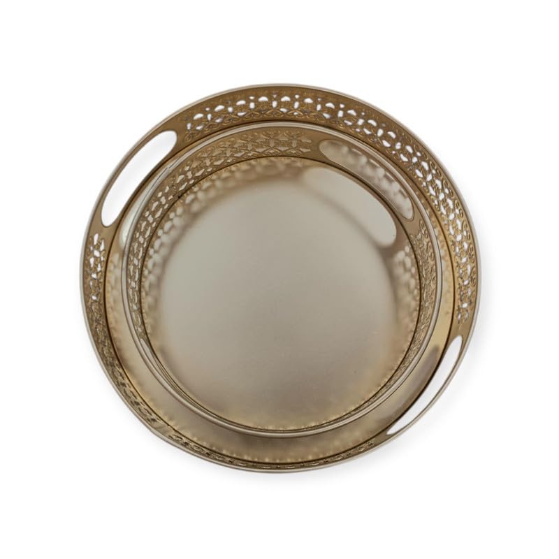 VIBHSA Decorative Serving Tray for Tea Coffee & Snacks