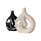 VIBHSA Cloud Hole Shape Ceramic Vase – Table Décor