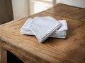 VIBHSA Pure Cotton White Table Napkins for Dining