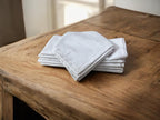 VIBHSA Pure Cotton White Table Napkins for Dining