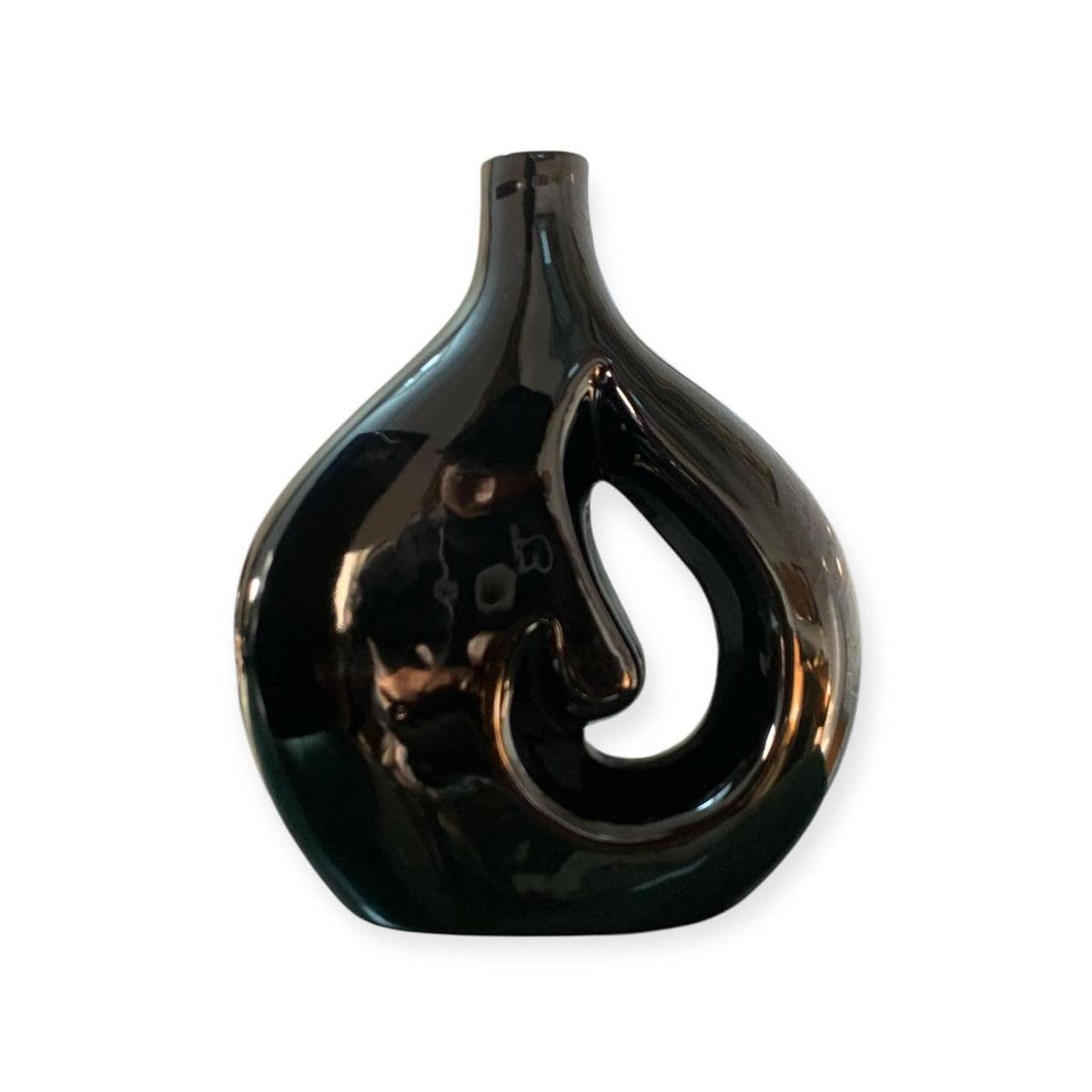 VIBHSA Cloud Hole Shape Ceramic Vase – Table Décor