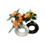 VIBHSA Elegant Ceramic Flower Vase for Home Décor