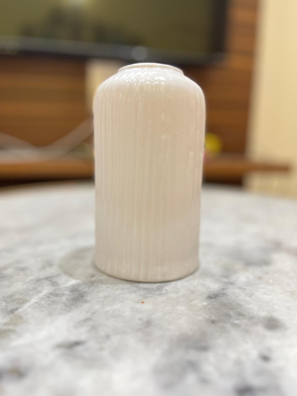 Ceramic Vase for Home Living Room Décor Ceramic Vase (2 inch, White)