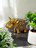 VIBHSA Resin Elephant Statue Showpiece 6 Inches