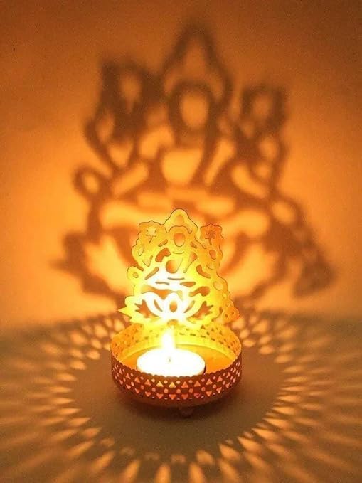VIBHSA Goddess Laxmi Shadow Tea Light Candle Holders for Diwali, Home Decor