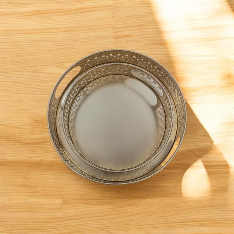VIBHSA Decorative Serving Tray for Tea Coffee & Snacks