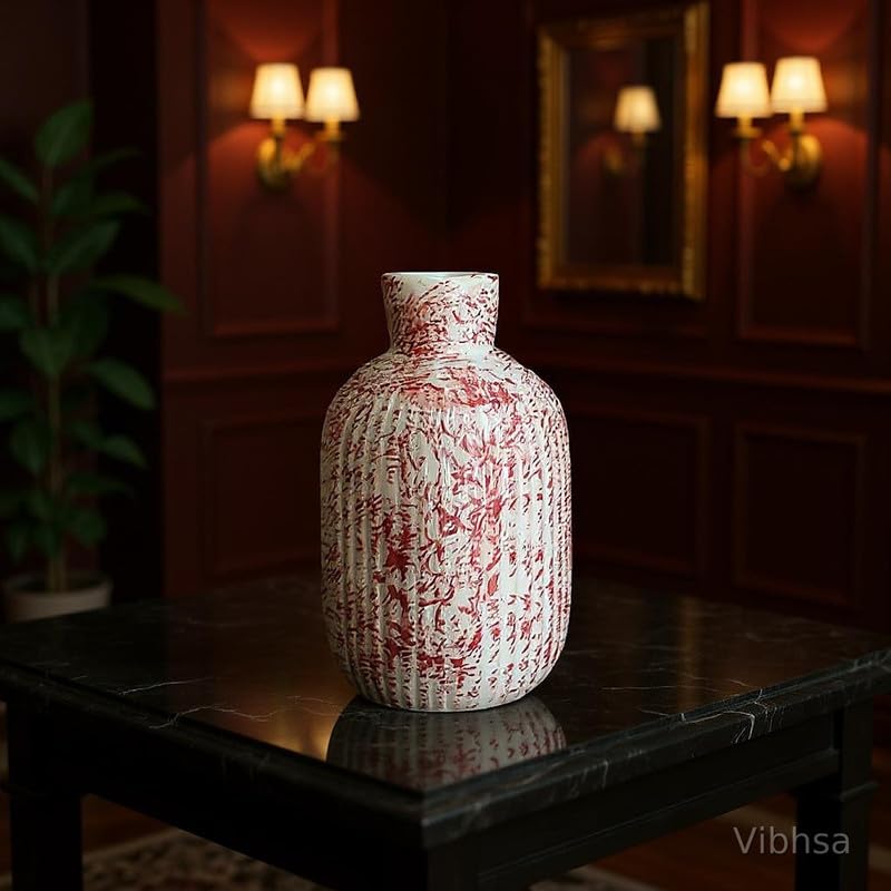 VIBHSA Handmade Ceramic Flower Vase for Home Decoration