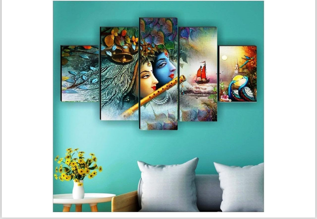 VIBHSA Radha Krishna Painting for Wall Decoration