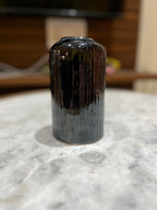 VIBHSA Ceramic Vase for Home Living Room Décor Ceramic Vase (2 inch,Black)
