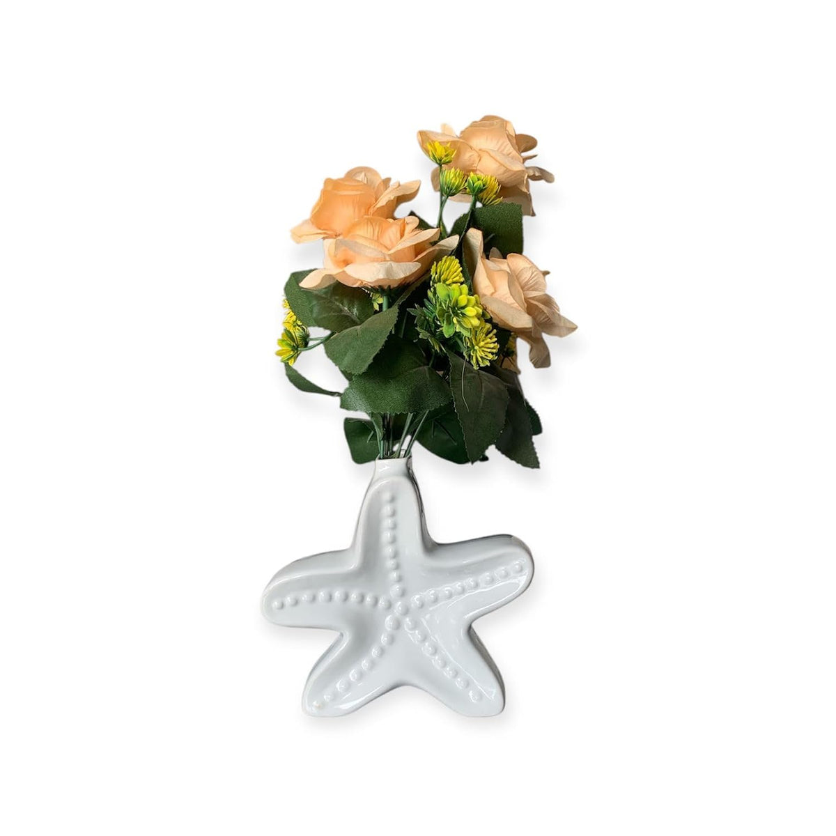 VIBHSA Star Fish Shape Vase, Ceramic Plant Pot, Diamond Shaped Planter