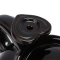 VIBHSA Ceramic Backflow Incense Burner, Black Decorative Holder with Cone Stand