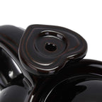 VIBHSA Ceramic Backflow Incense Burner, Black Decorative Holder with Cone Stand