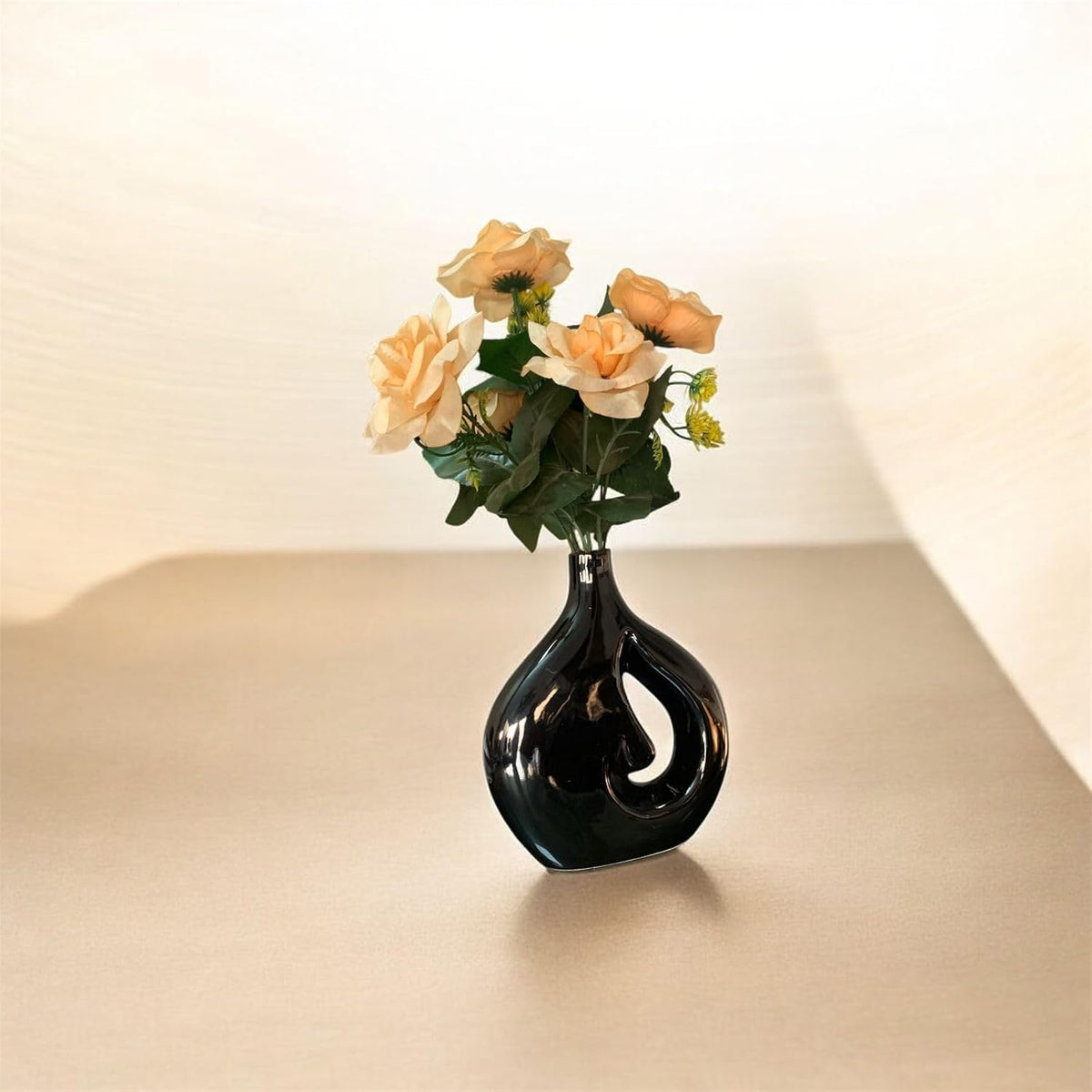 VIBHSA Cloud Hole Shape Ceramic Vase – Table Décor