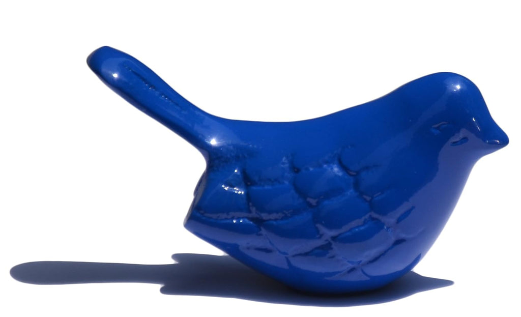 VIBHSA Handcrafted Bluebird of Happiness Home Decor Accents Collectible Bird Figurines Symbols of Health & Happiness (Blue)