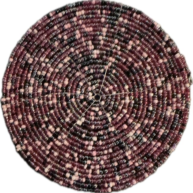 VIBHSA Handcrafted Beads Tea Coaster Set of 6