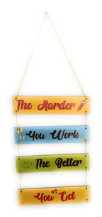 VIBHSA Inspirational Wooden Wall Hanging Featuring Positive Quote