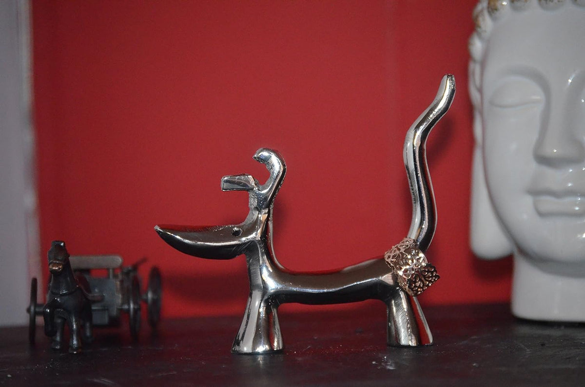 VIBHSA Dog Ring Holder Figurine Home Decorative Desk Table Décor Ornament