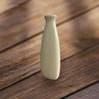 VIBHSA Triangular Shape Botle Ceramic Vase, Flower Vase, Pampas Grass Vase