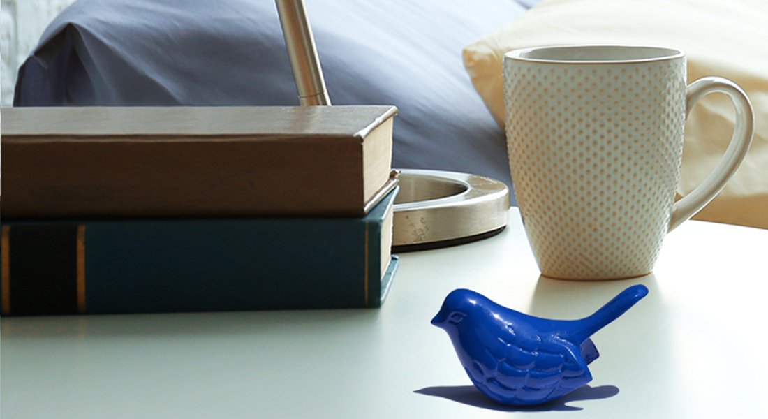 VIBHSA Handcrafted Bluebird of Happiness Home Decor Accents Collectible Bird Figurines Symbols of Health & Happiness (Blue)