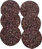 VIBHSA Handcrafted Beads Tea Coaster Set of 6