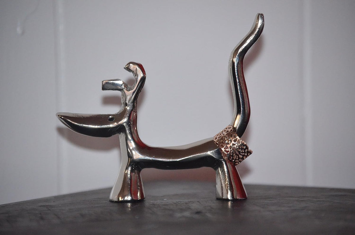 VIBHSA Dog Ring Holder Figurine Home Decorative Desk Table Décor Ornament