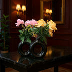 VIBHSA Set of 2 Modern Round Ring Shaped Decorative Vases