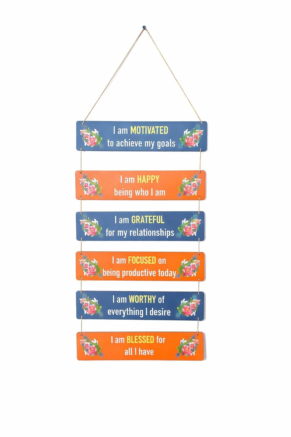 VIBHSA Inspirational Wall Hanging With Positive Quote Wooden Decorative Wall Art – Wooden Home Decor Items