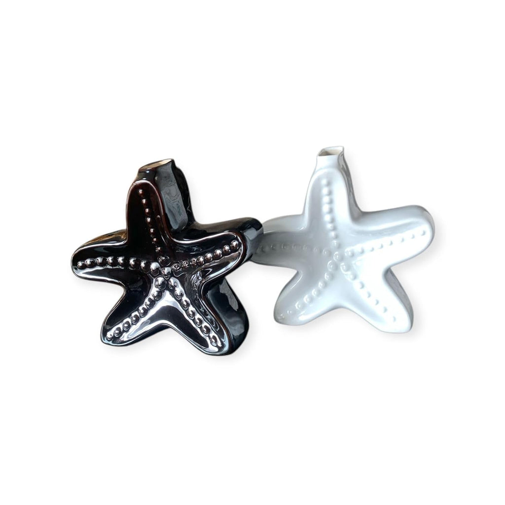 VIBHSA Star Fish Shape Vase, Ceramic Plant Pot, Diamond Shaped Planter