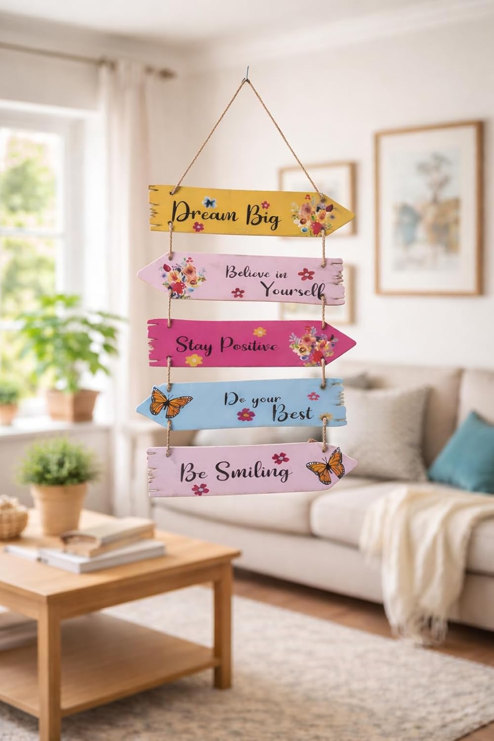 VIBHSA Motivational Quote Decorative Wall Art Mdf Wooden Wall Hanger For Living Room