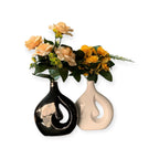 VIBHSA Cloud Hole Shape Ceramic Vase – Table Décor