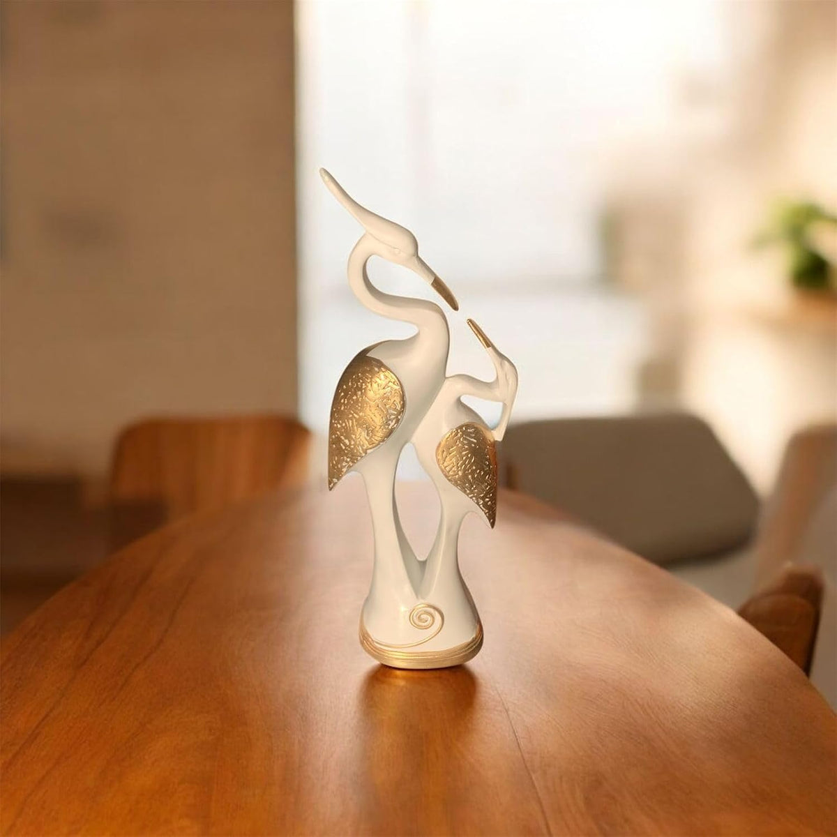 VIBHSA Pair of Kissing Swan Duck Love Birds Decorative Showpiece for Home Décor