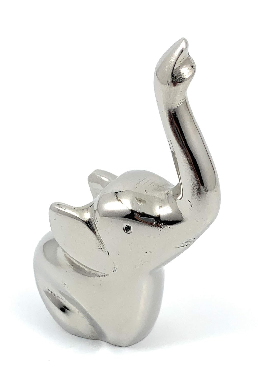 VIBHSA Handmade Ring Holder Organizer. Ring Holders for Jewelry (Silver Elephant)