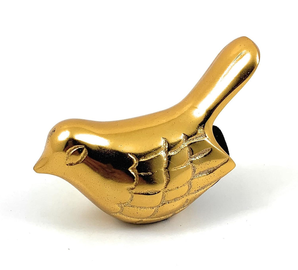 VIBHSA Collectible Bird Figurines Symbols of Health & Happiness (Golden Rustic)