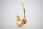VIBHSA Handcrafted Bird Ring Holder Wedding Engagement Ring Holders for Jewelry (Golden)