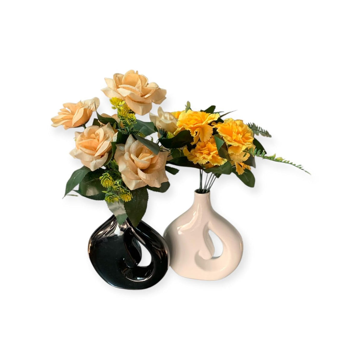 VIBHSA Cloud Hole Shape Ceramic Vase – Table Décor