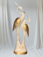 VIBHSA Pair of Kissing Swan Duck Love Birds Decorative Showpiece for Home Décor