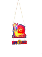 VIBHSA Wooden Jai Shree Ram with OM & Ram mandir Wall hanging