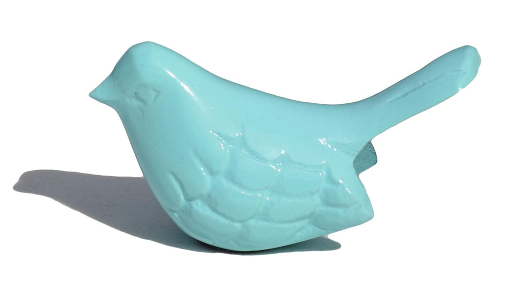 VIBHSA Handcrafted Bluebird of Happiness Home Decor Accents Collectible Bird Figurines Symbols of Health & Happiness (Sea Green)