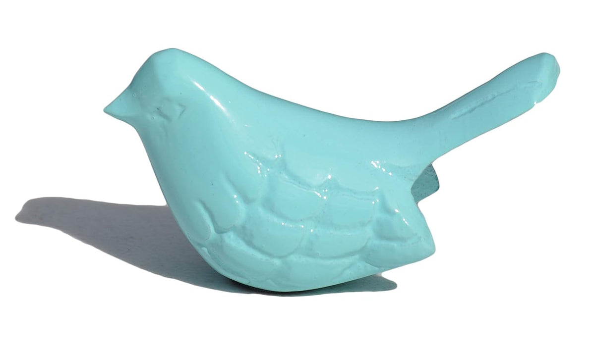 VIBHSA Handcrafted Bluebird of Happiness Home Decor Accents Collectible Bird Figurines Symbols of Health & Happiness (Sea Green)