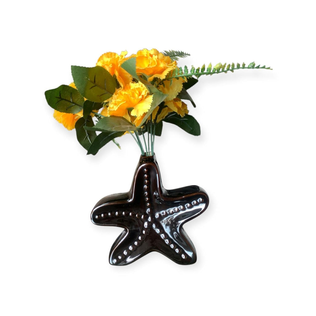 VIBHSA Star Fish Shape Vase, Ceramic Plant Pot, Diamond Shaped Planter