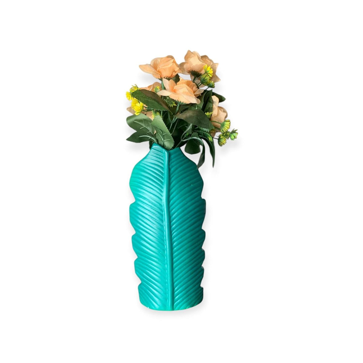 VIBHSA Ceramic White Handmade Donut Shaped Vase for Pampas Grass Modern Living Room Table Decoration Boho Flower Vase