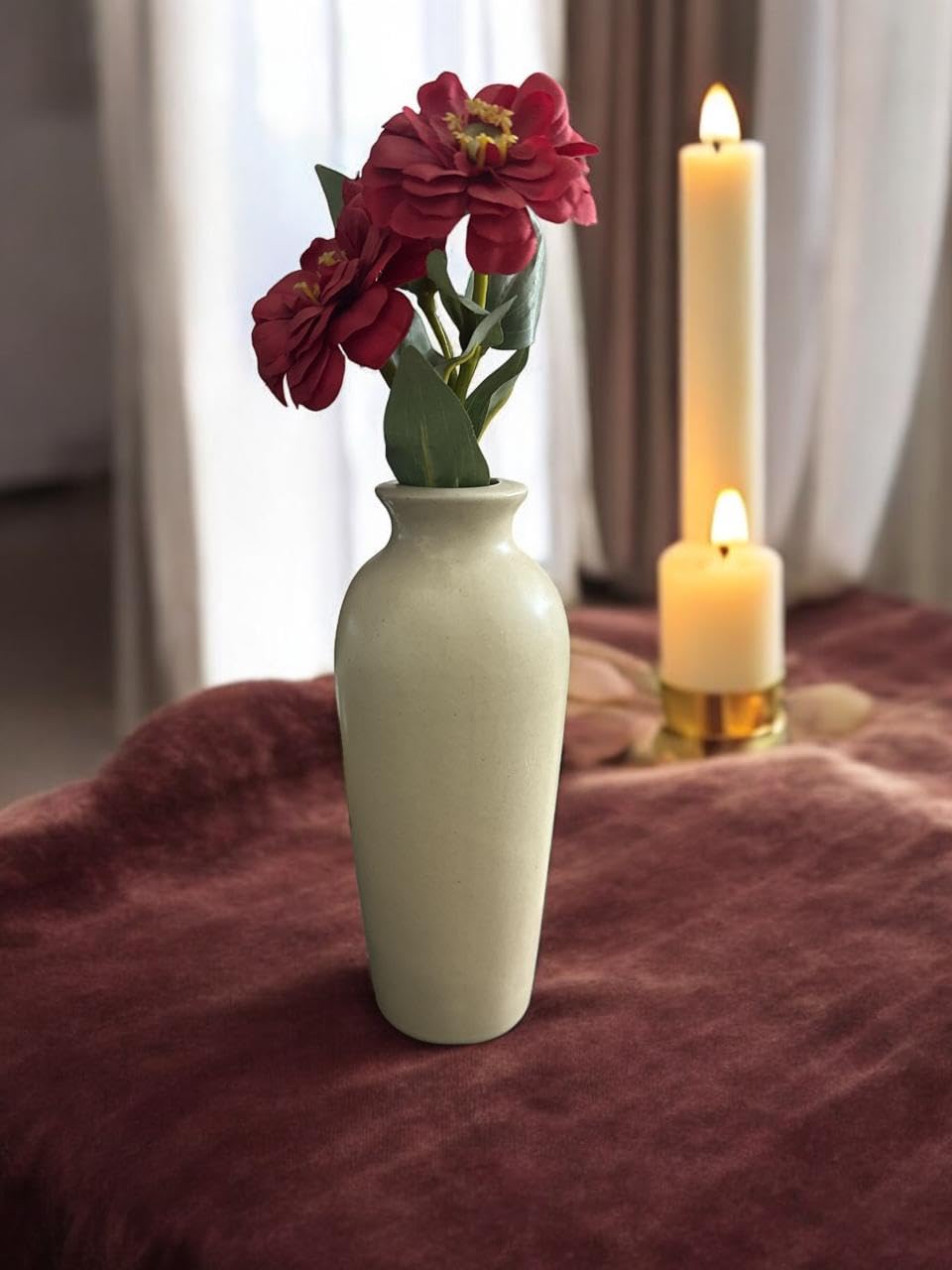VIBHSA Ceramic Vase for Home Living Room Décor Ceramic Vase Plant Containers for Elegant Indoor/Outdoor Decor