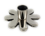 VIBHSA Handmade Flower Candle Holder Silver Finish. Ideal for Home & Table Decor, Religious Events