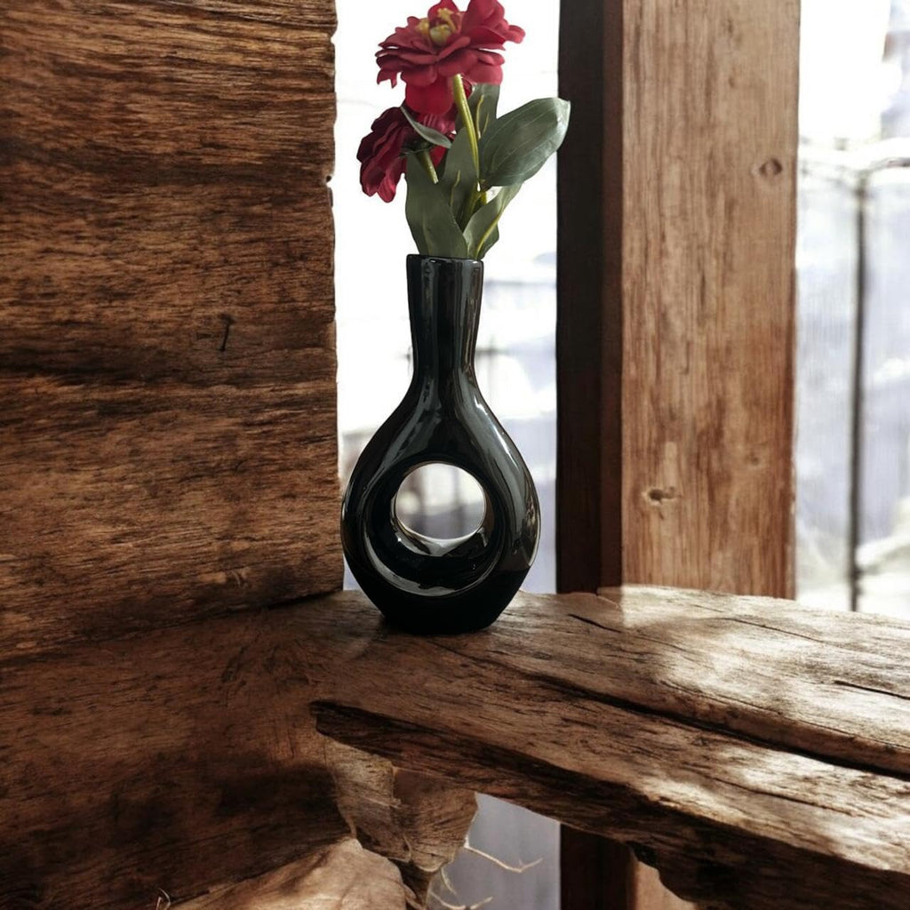 VIBHSA Ceramic Vase for Home Living Room Décor Ceramic Vase Ceramic Vase, Flower Vase, Pampas Grass Vase