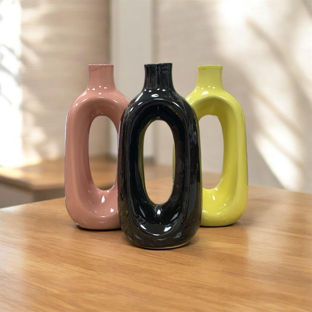 VIBHSA Beautiful Ceramic Decorative Vases with Unique Quality for Home Decor, Center Table