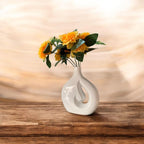 VIBHSA Cloud Hole Shape Ceramic Vase – Set of 1