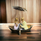 VIBHSA Gift for Girlfriend Boyfriend Husband Wife Girls Boys Birthday Wedding Anniversary Romantic Boat Couple Showpiece Statue for Home Decor Living Room Table Decoration Items