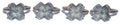 VIBHSA Handcrafted Decorative Flower Napkin Rings Set of 4. Flowers with Silver Antique Finish Decorations