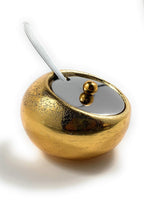 VIBHSA Condiment Pots Set of 2 Golden Dry Snack Bowls